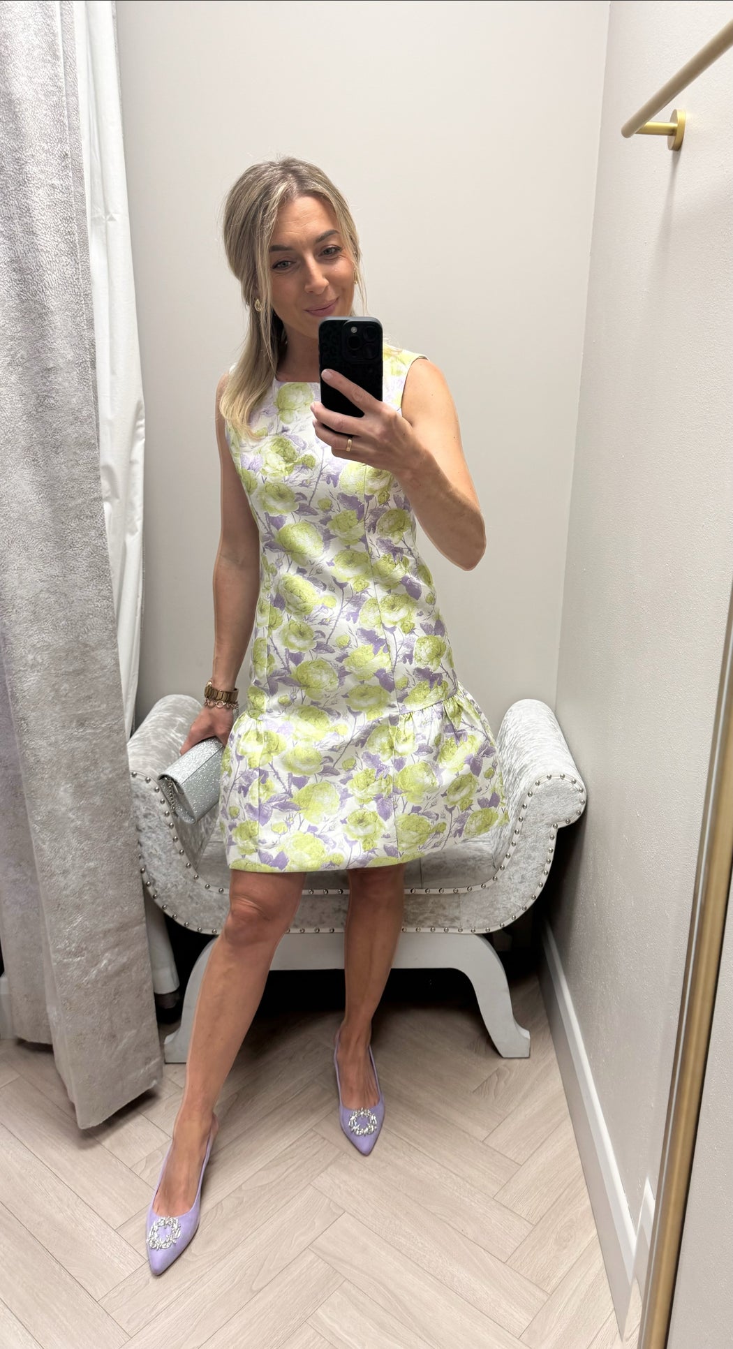 Kandice lilac green dress