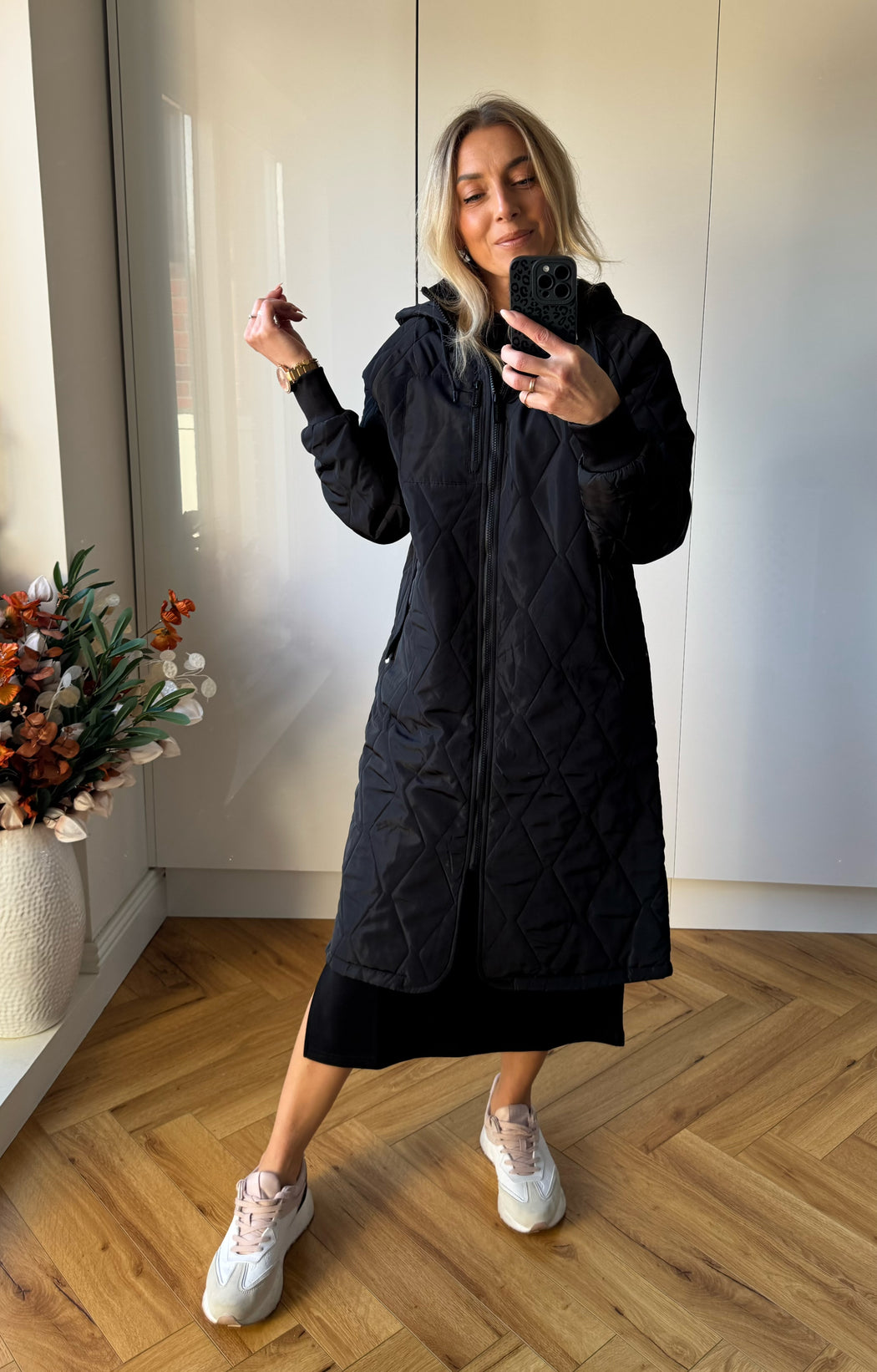 Casey Longline Coat Black