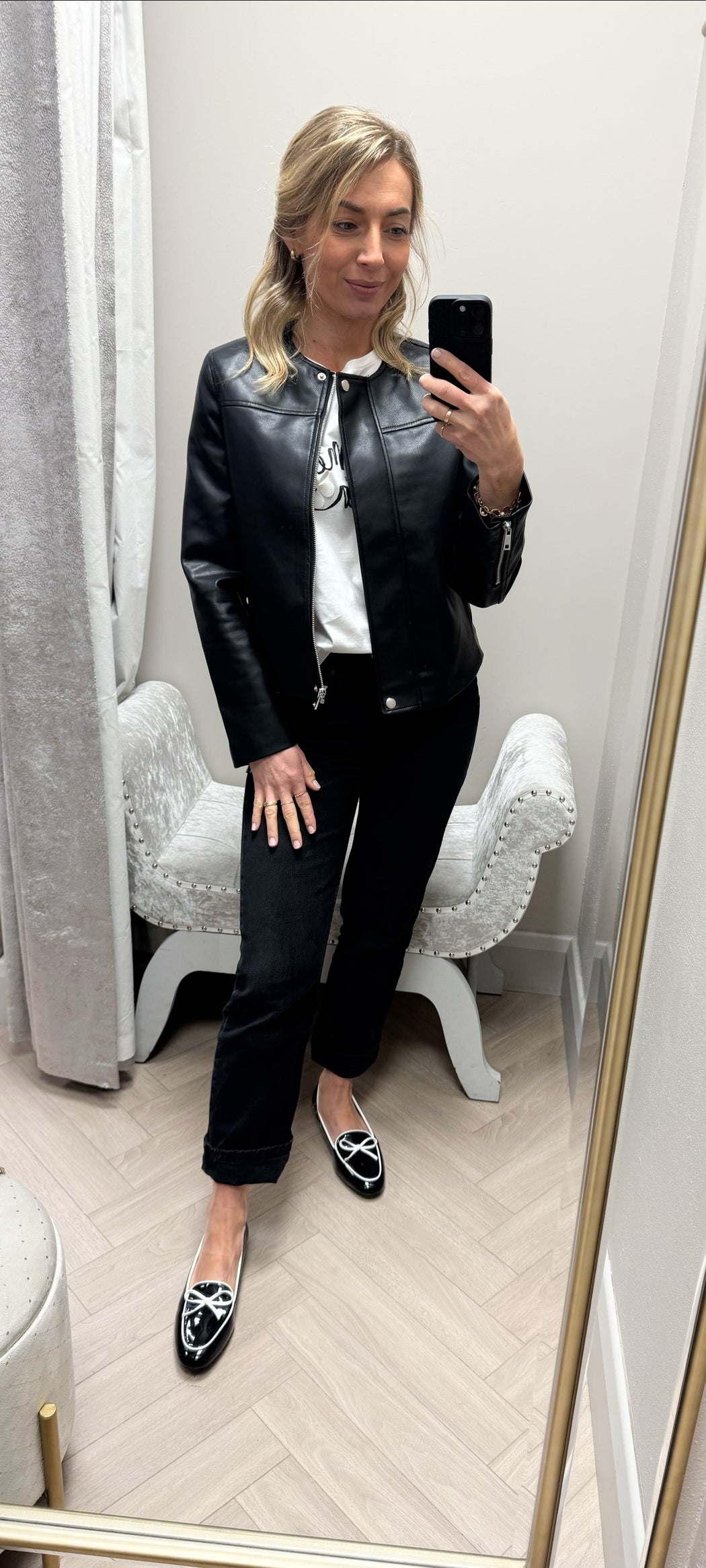 Tukker black biker jacket