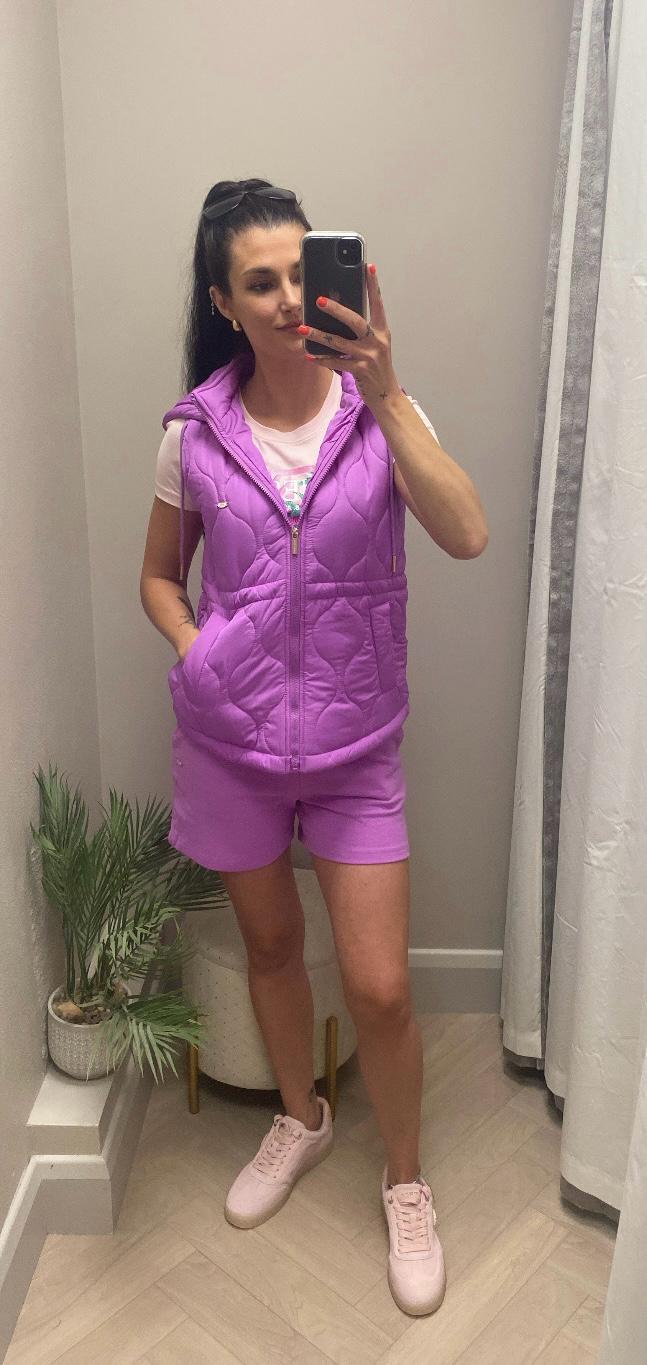 Denise quilted purple gilet