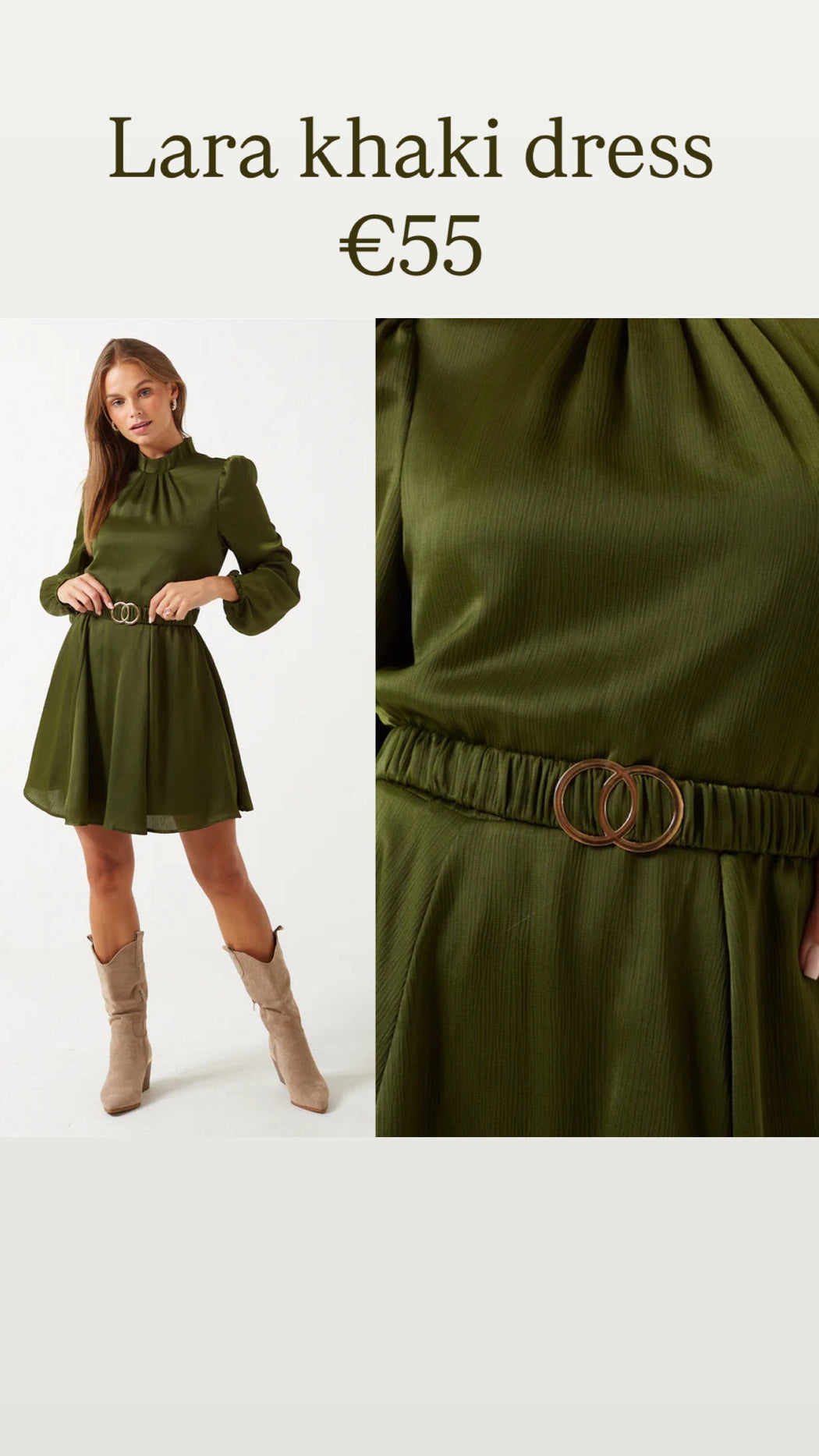 Lara khaki dress