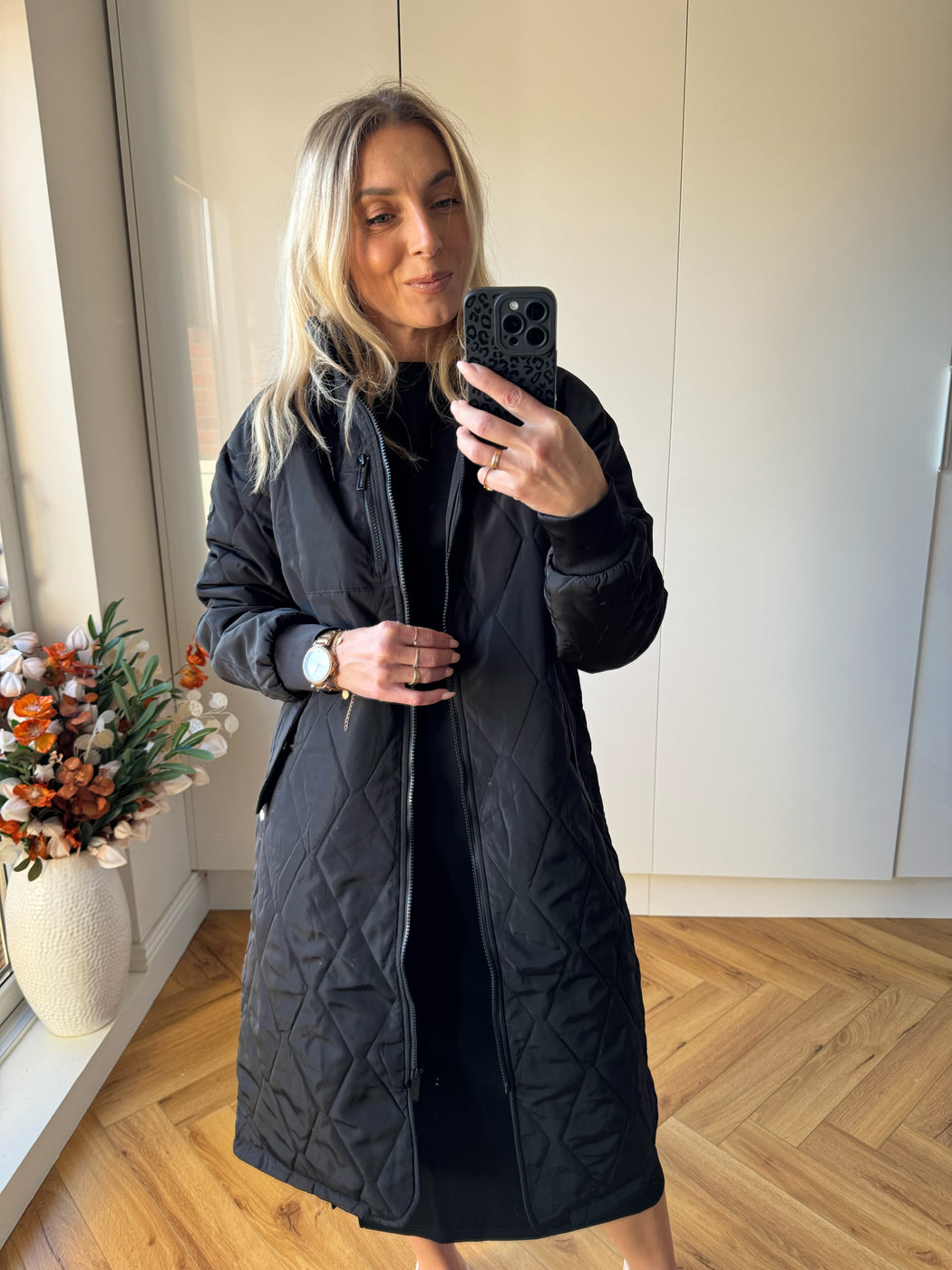 Casey Longline Coat Black