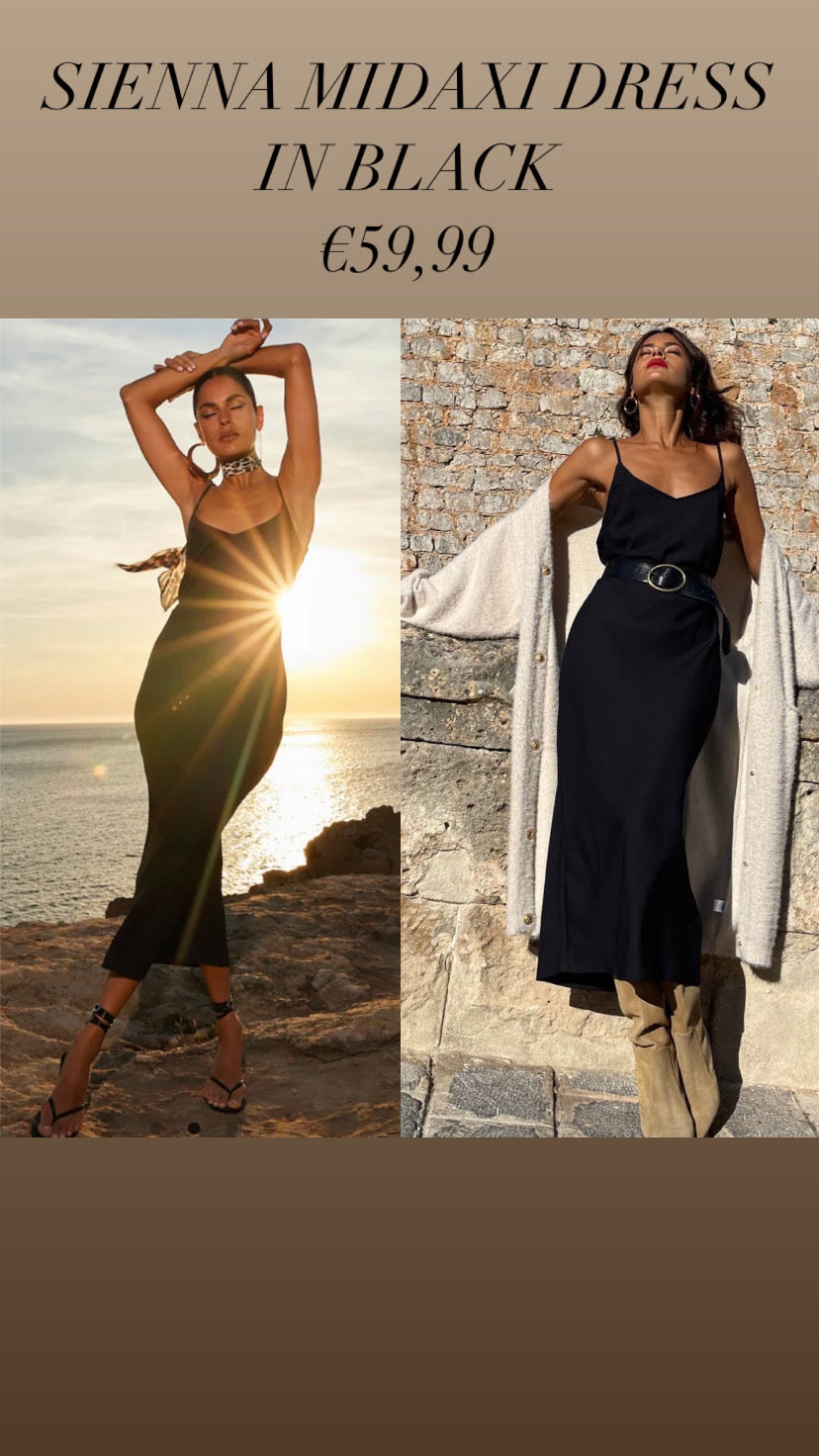 SIENNA MIDAXI DRESS IN BLACK