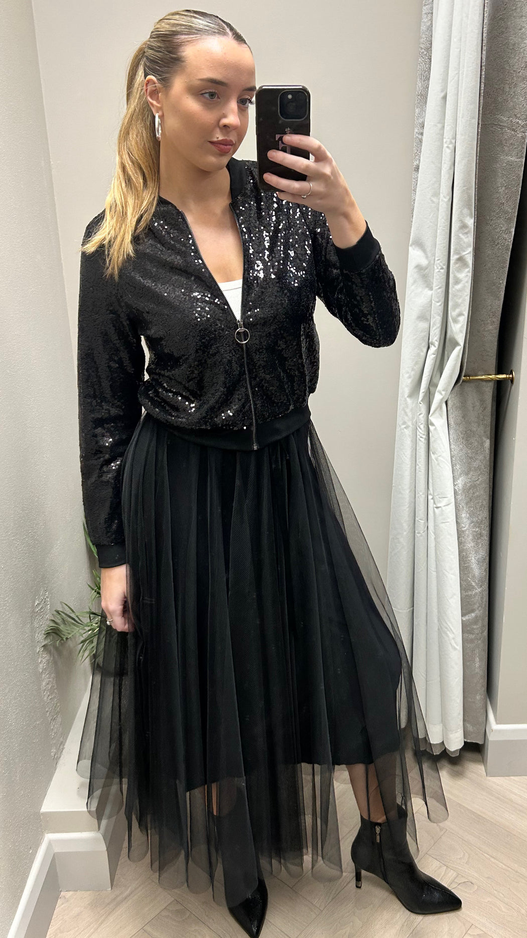 Black tulle skirt