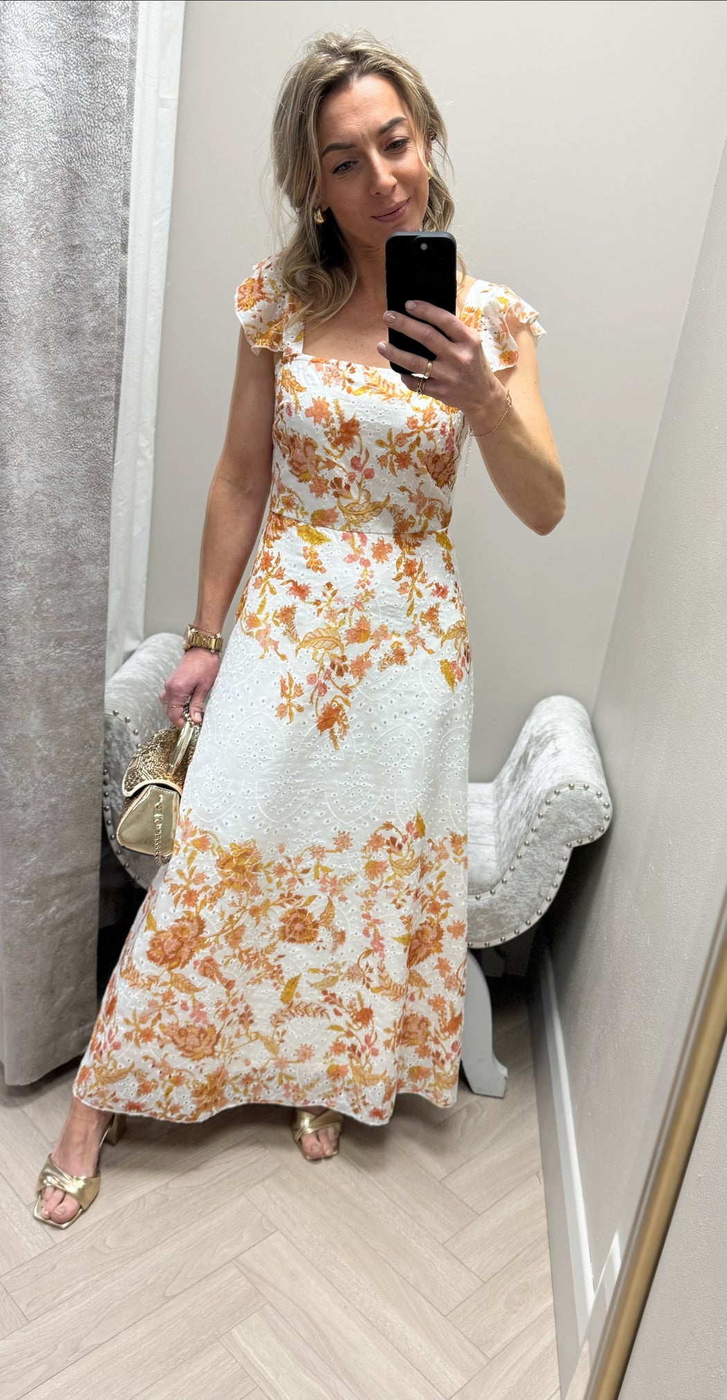 Orla broderie anglaise floral maxi dress