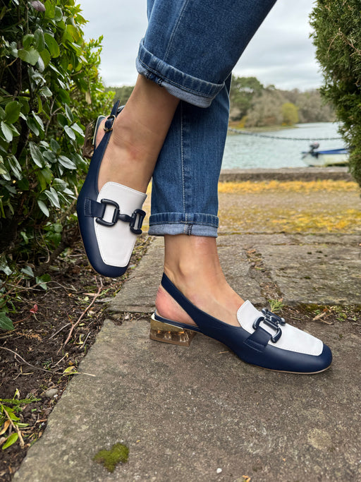 Diraz one cobalt mix sling backs