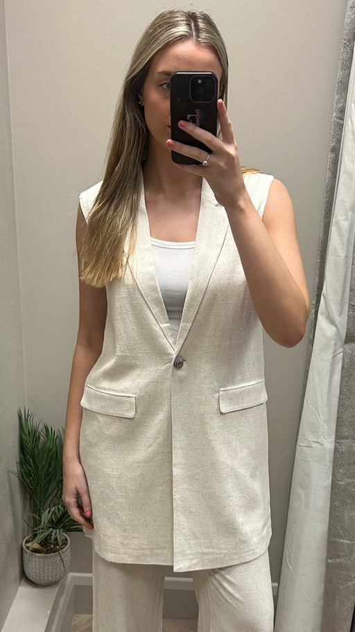 Portel linen vest