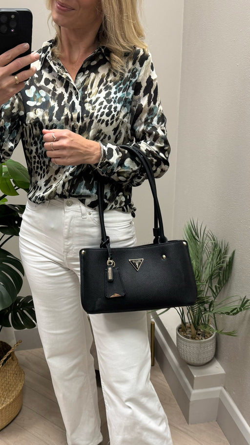 Guess black meridan shoulder bag