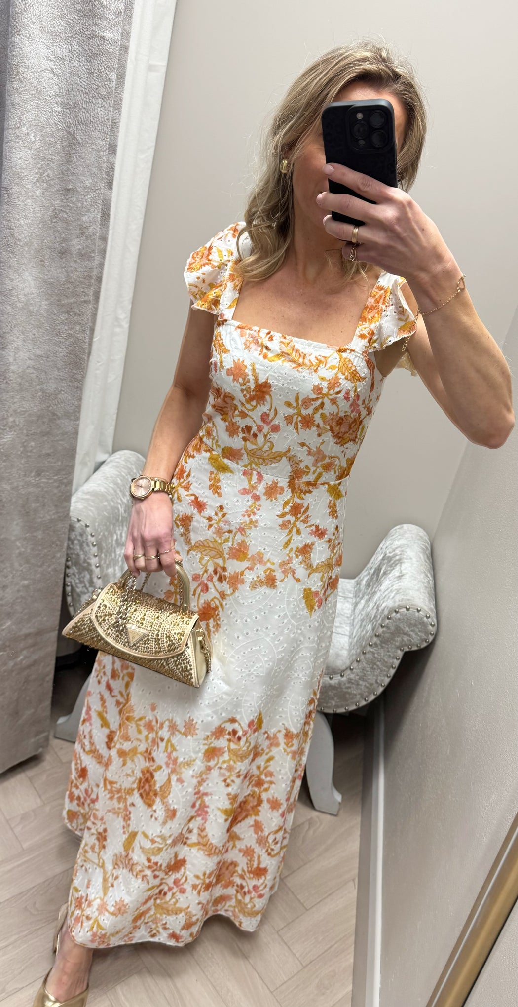 Orla broderie anglaise floral maxi dress