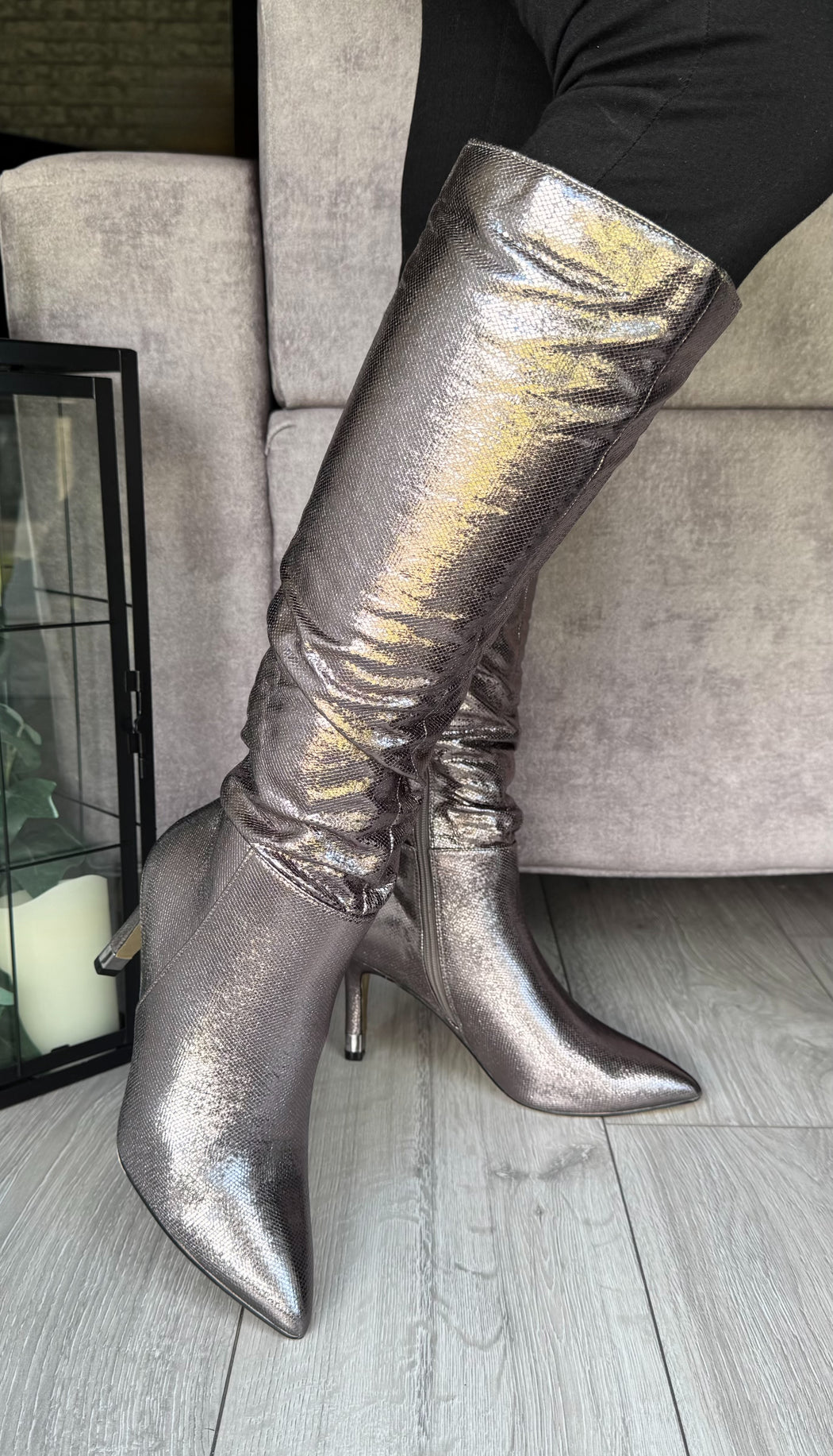 Boxley metallic silver boot