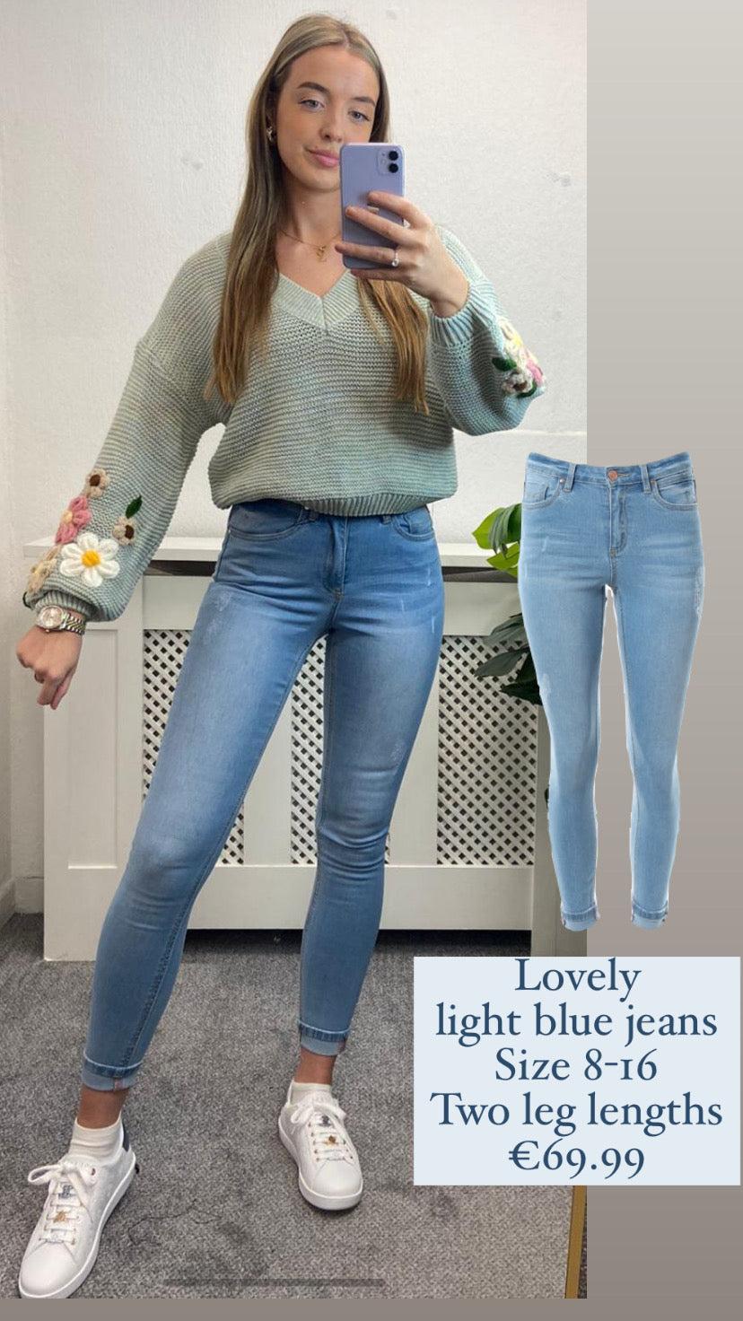 Baileys crop jeans ice blue