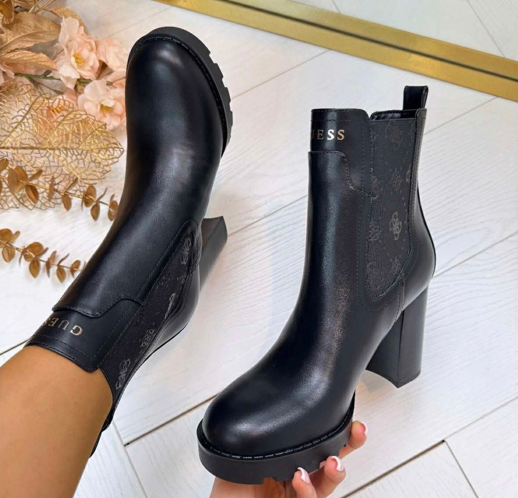 Guess Black Logo Boots FLFNLLELE10