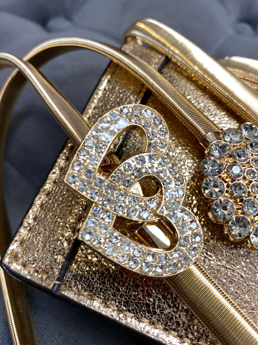 Heart diamonte belt
