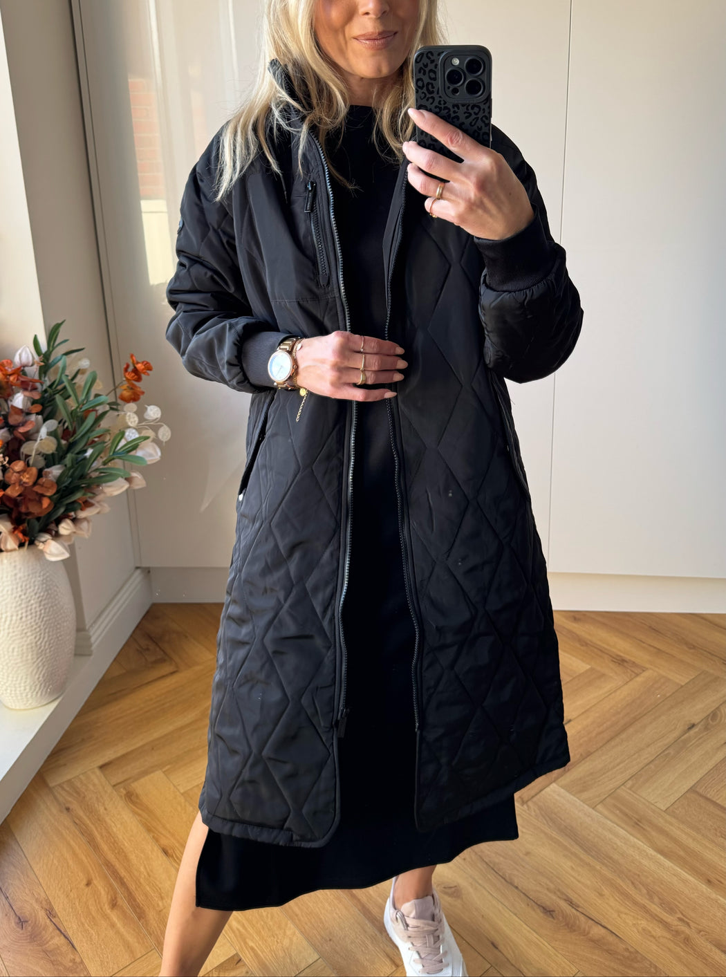 Casey Longline Coat Black