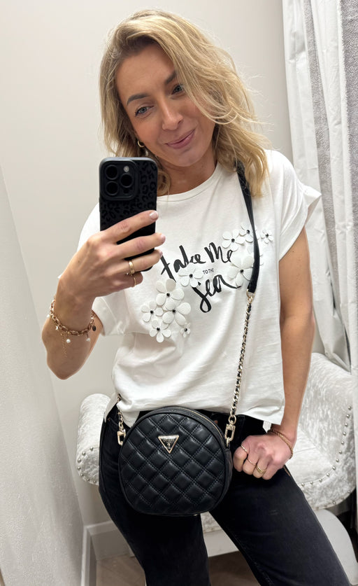 Black guess giully mini crossbody QG874870