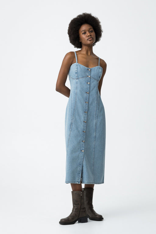 Chiara denim midi dress