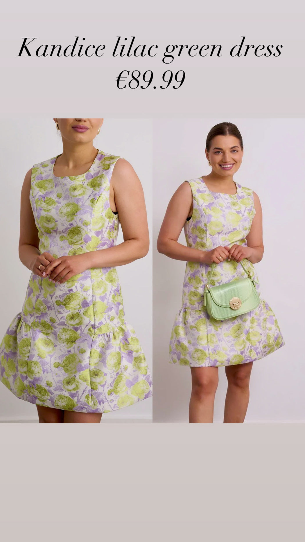 Kandice lilac green dress