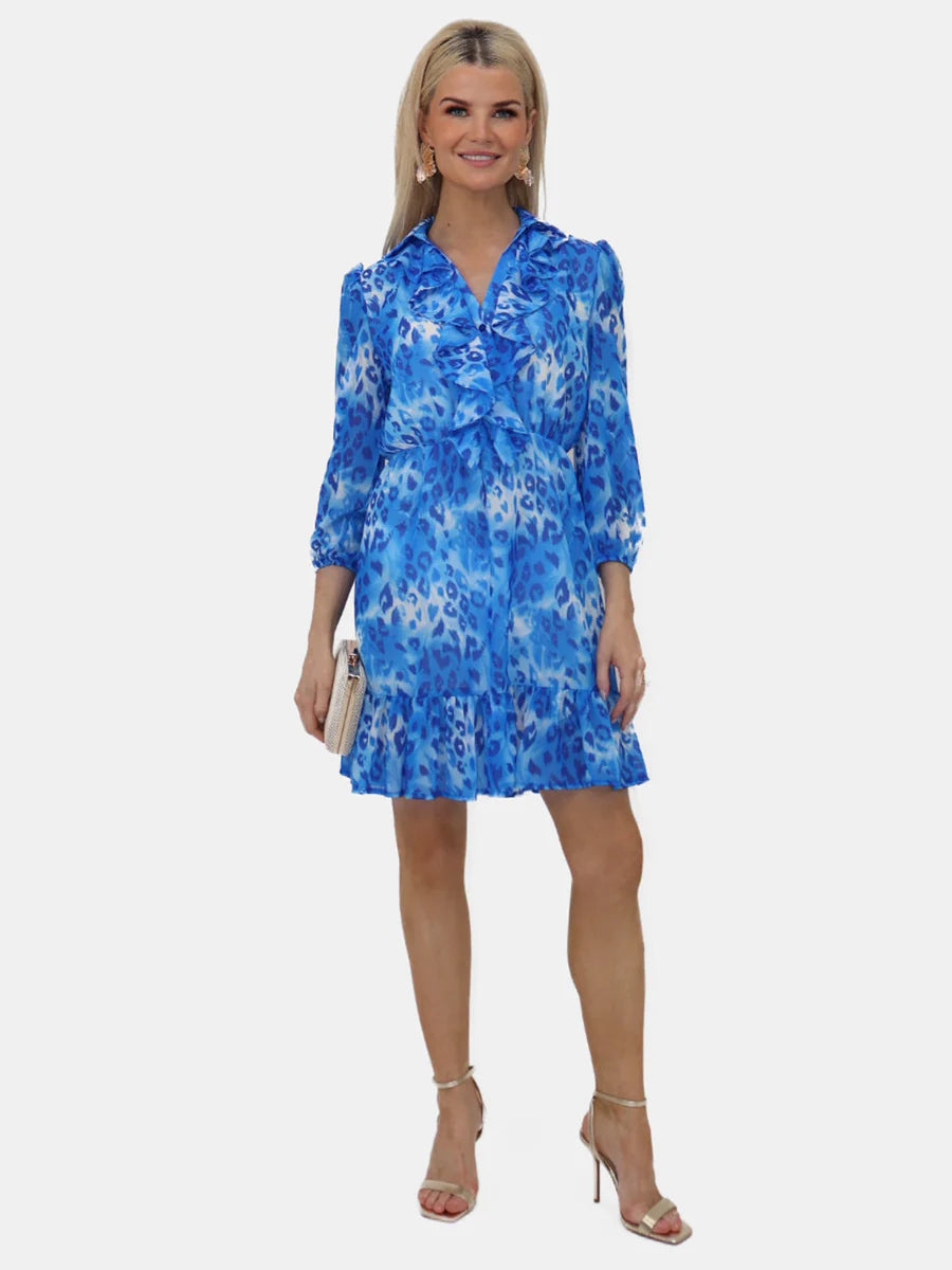 VICKY BLUE  MINI DRESS