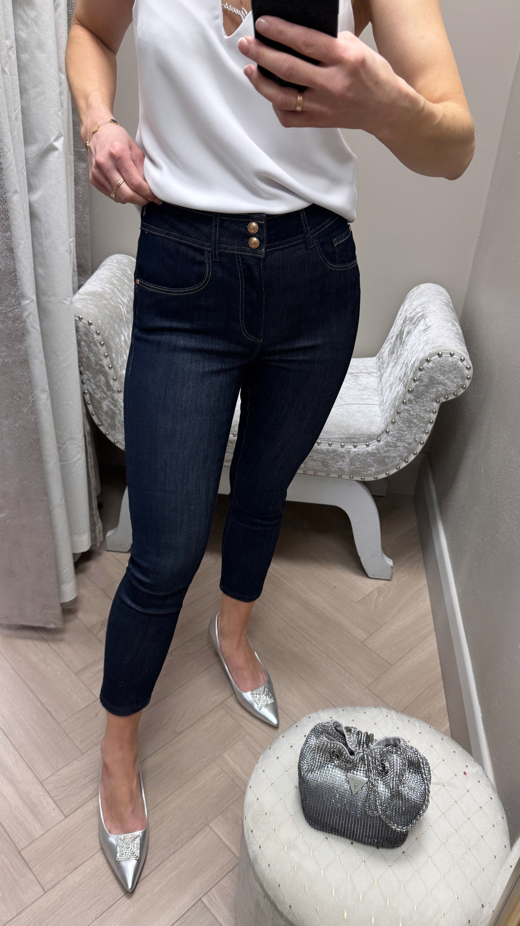Guess shape up Capri skinny jeans W5GA80D5B43