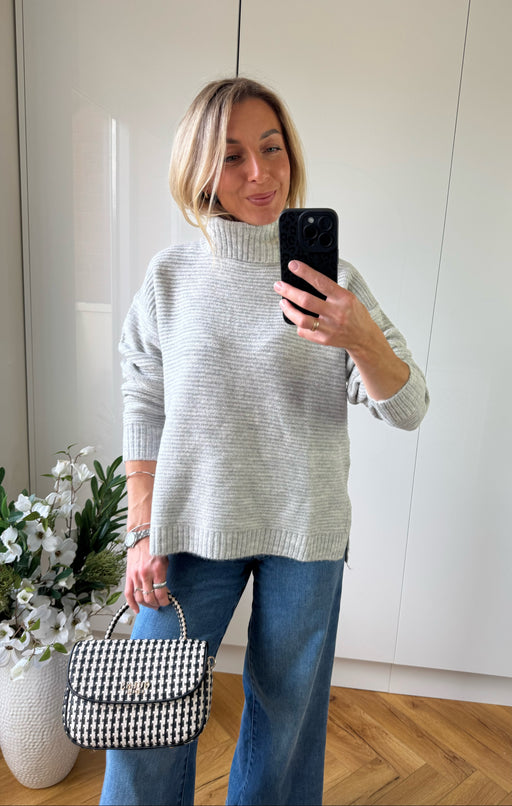 Muffin turtle neck grey knit