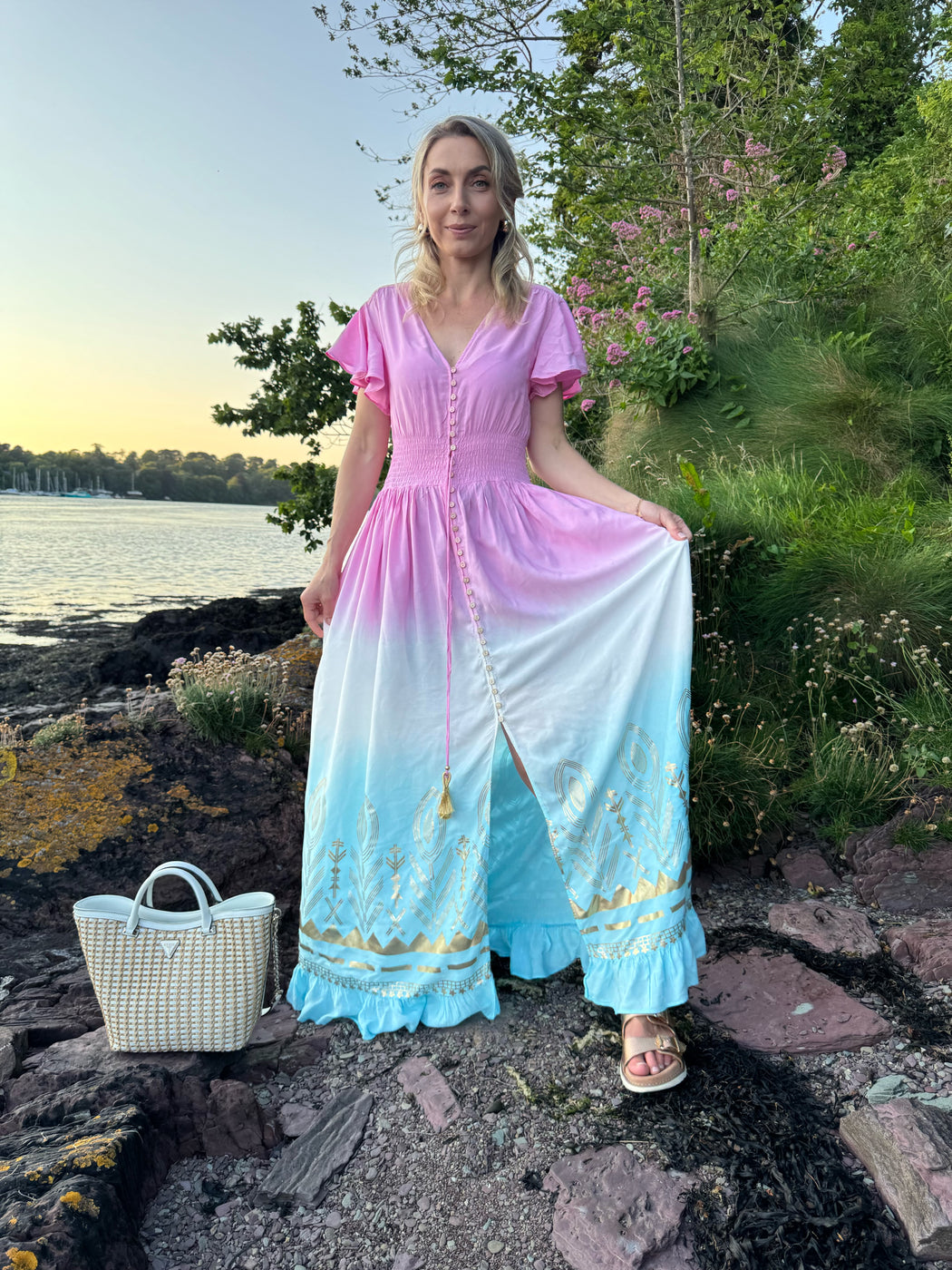 Maeve two tone maxi