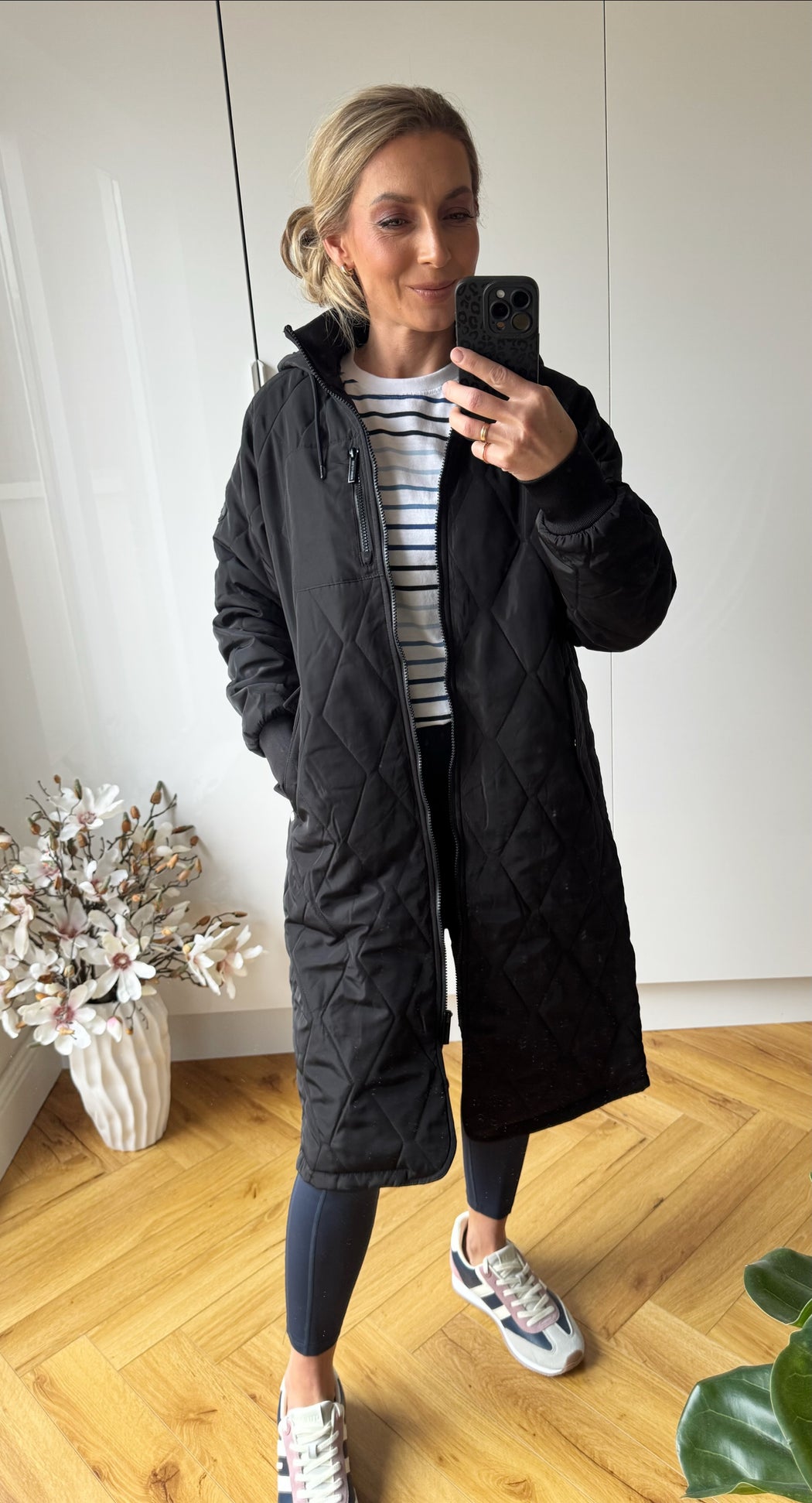 Casey Longline Coat Black