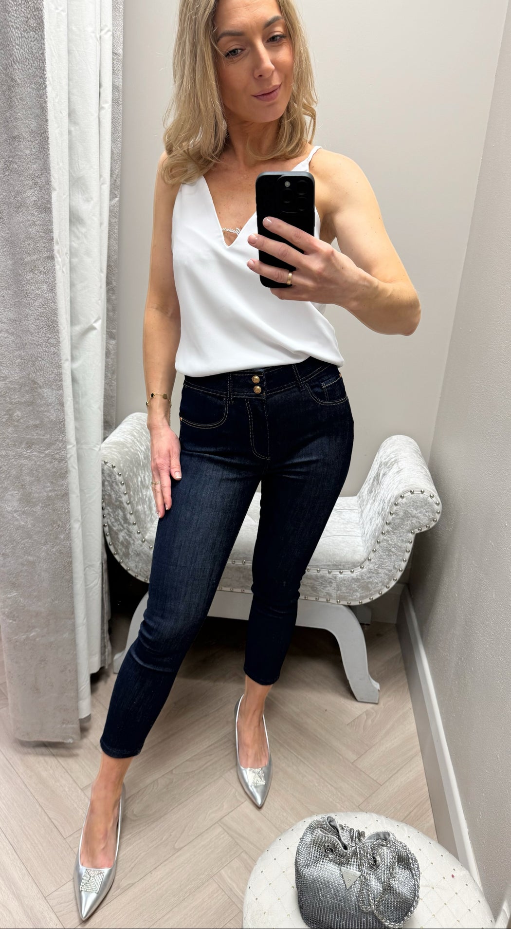 Guess shape up Capri skinny jeans W5GA80D5B43