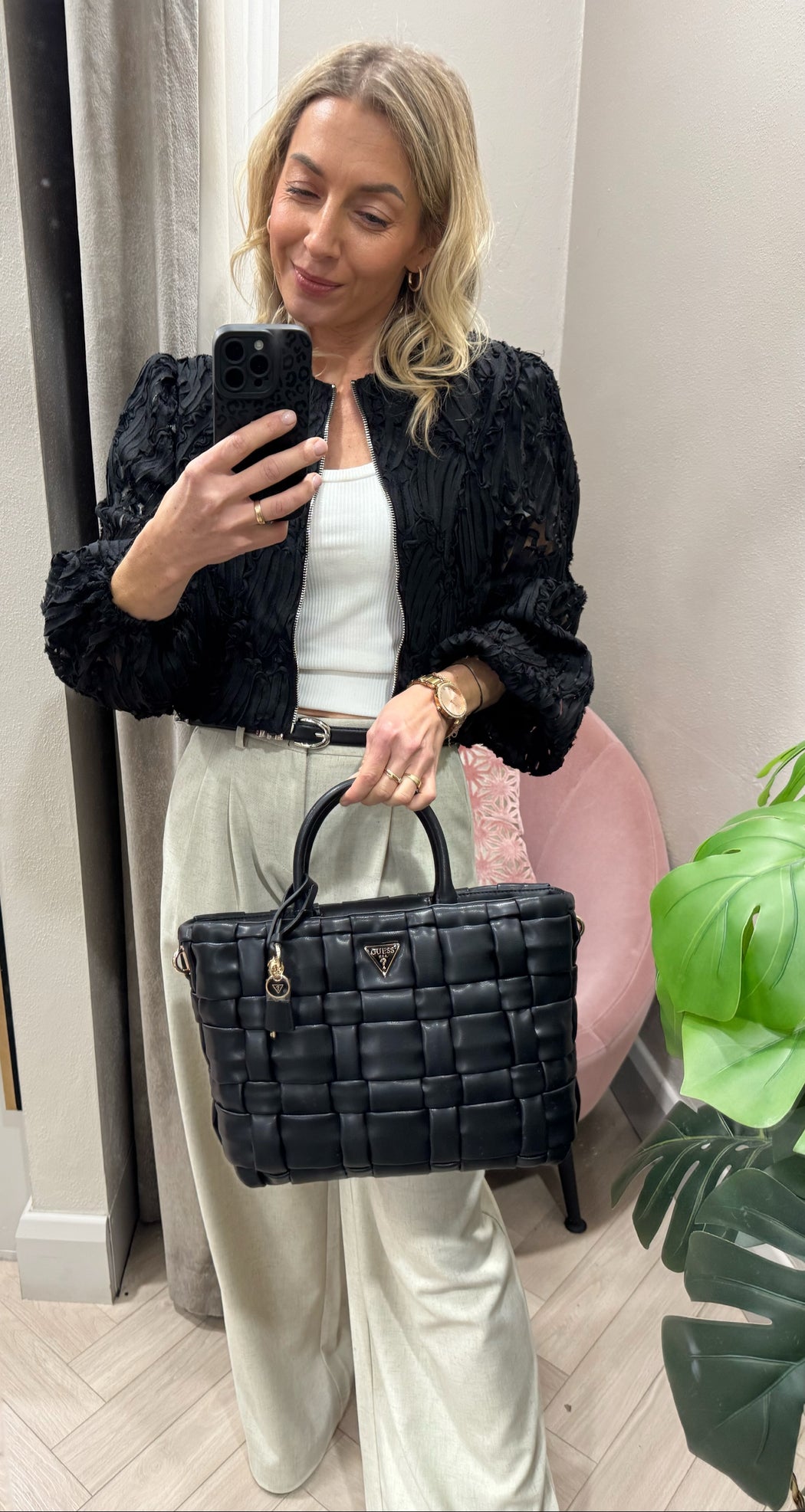 Black textured jacket