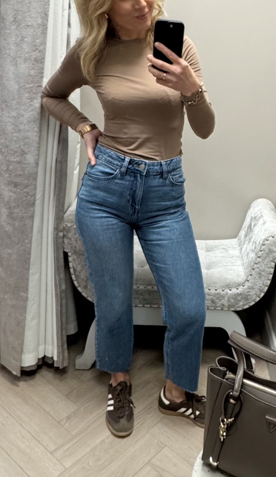 Cropped straight jean