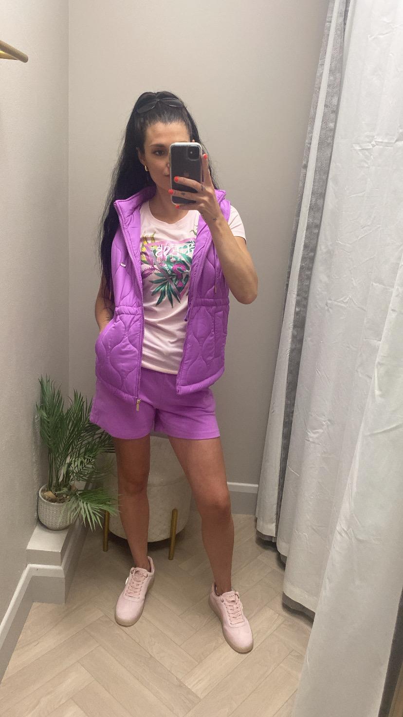 Denise quilted purple gilet
