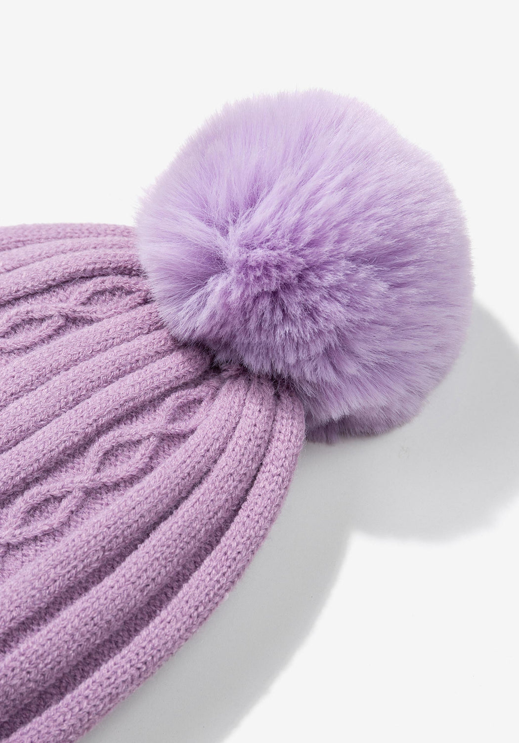 Purple Chloe pom hat