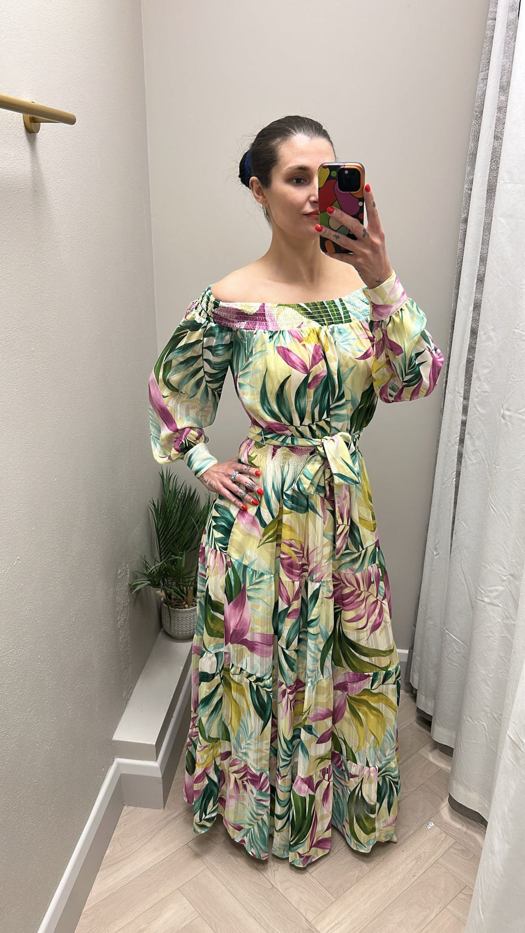 Guess josee off the shoulder maxi dress W5GK16WH9Z2