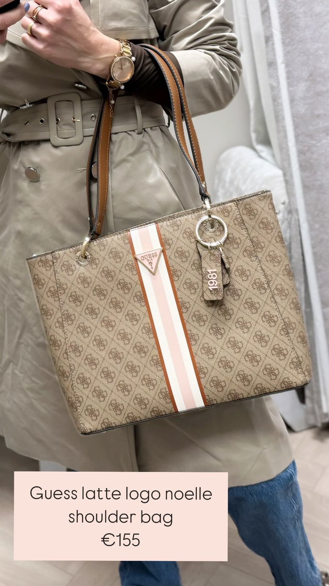 Guess latte logo noelle shoulder bag SS787925