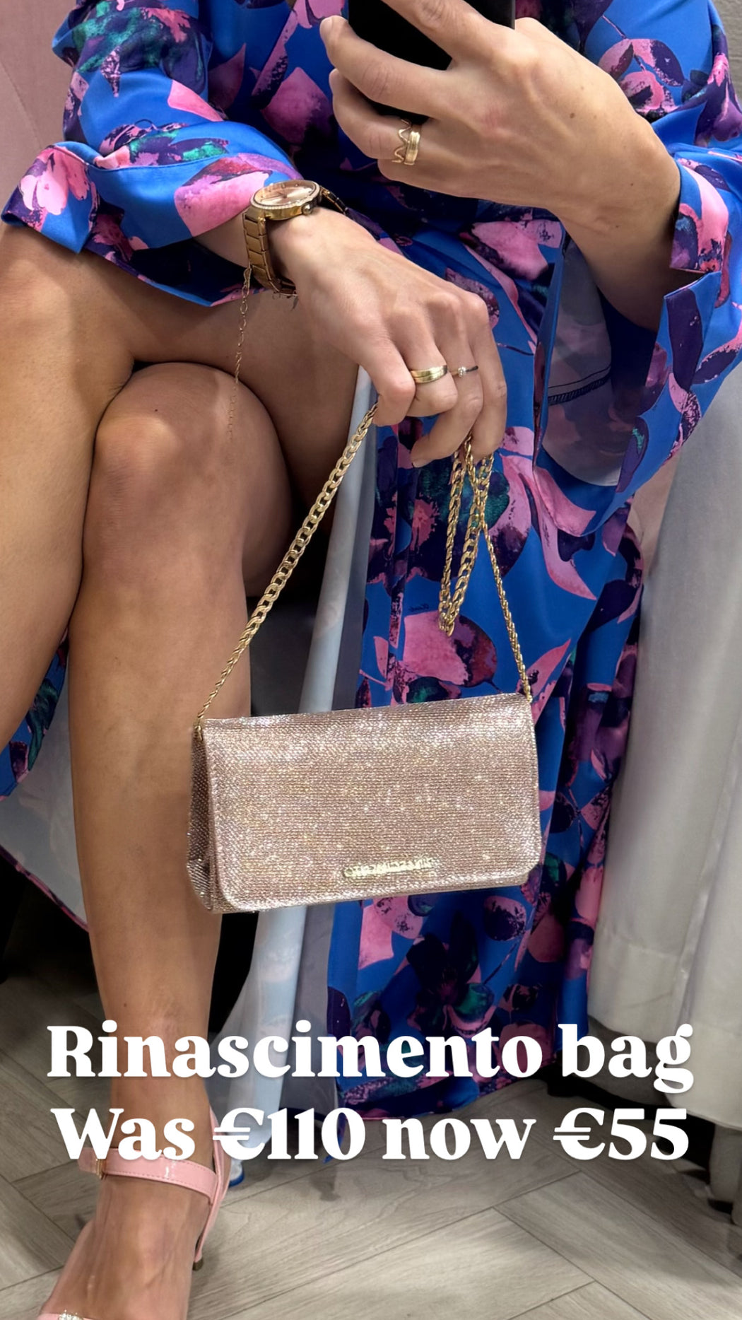 Rose gold borsa Rinascimento bag