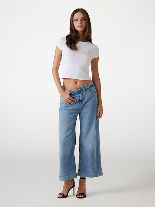 Guess bellflower wide leg cropped jeans W5GA2ED5O90