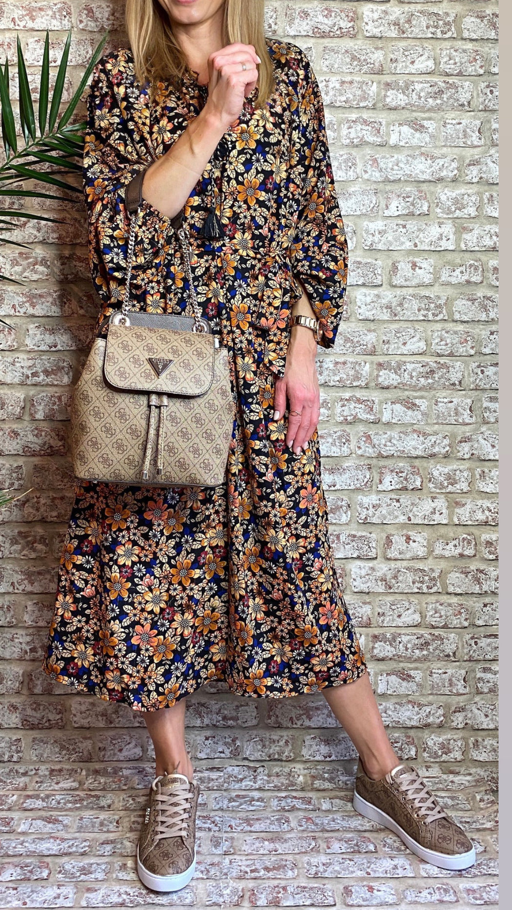 Drew traffic black print dress sale