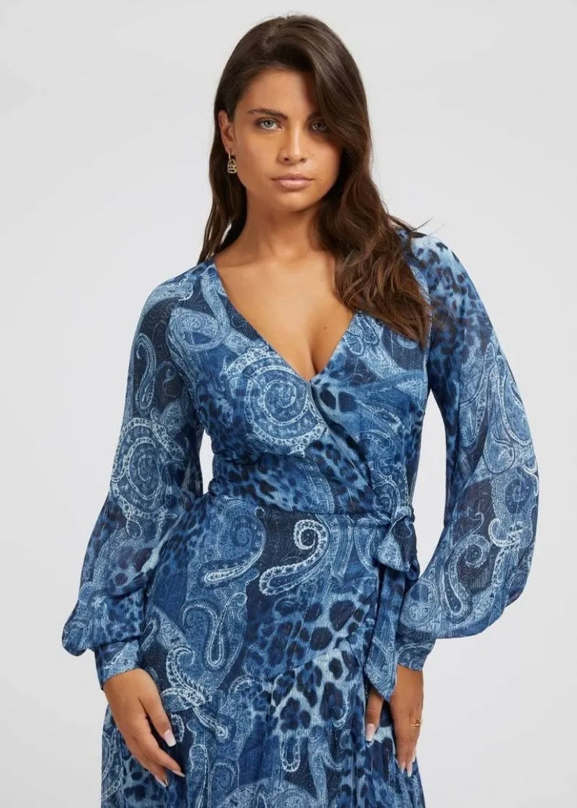 Guess Eco Bahia Wrap Maxi Dress