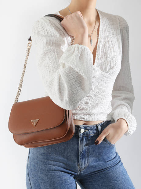 Guess cognac fedora shoulder bag BG951919