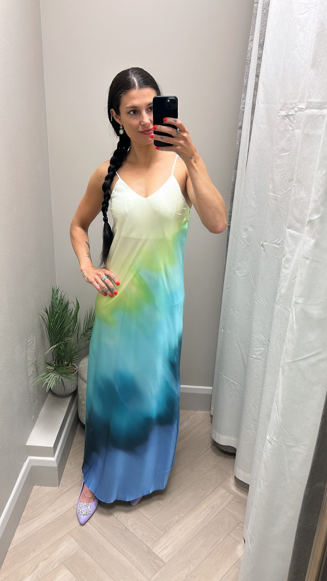 Lorraine satin slip dress