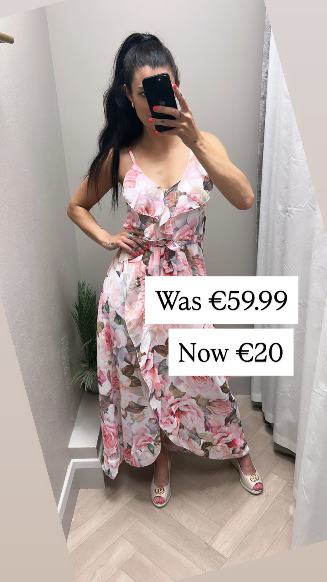 Elsa rose pink midi dress
