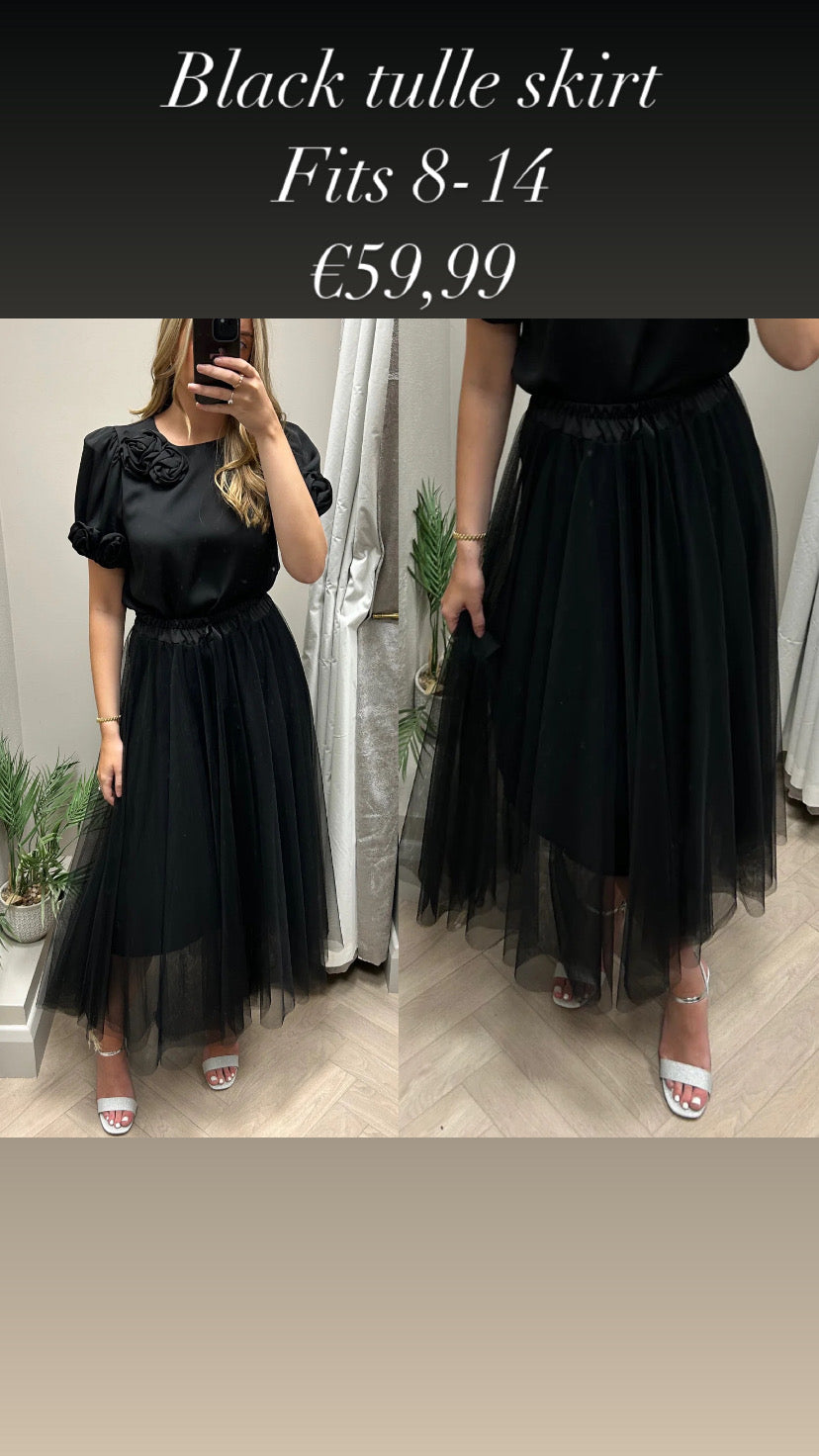 Black tulle skirt