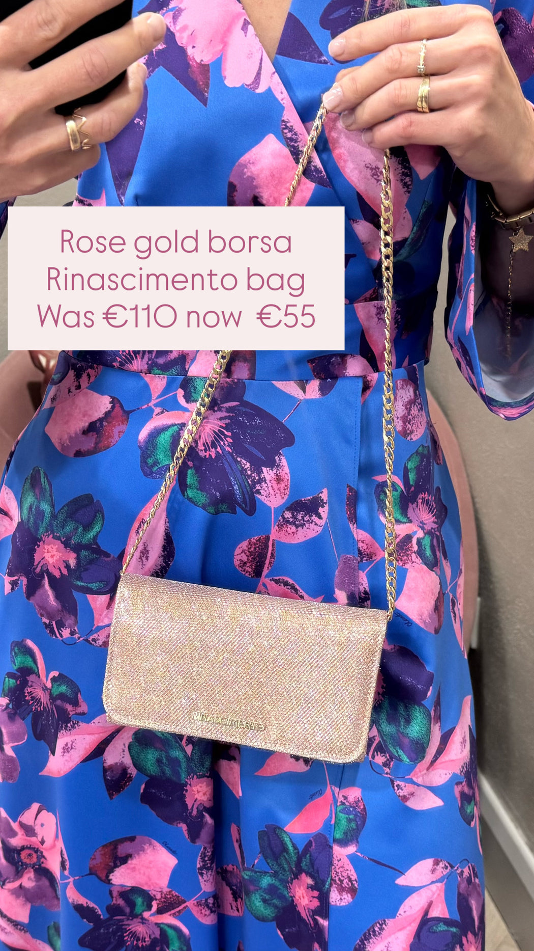 Rose gold borsa Rinascimento bag