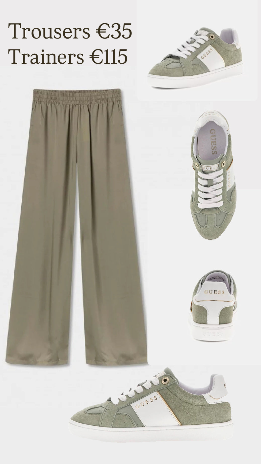 Guess green trainers FLJRO6SUe12
