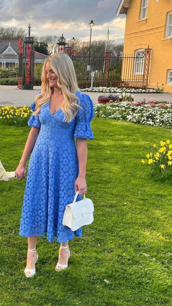 CALLIE CROCHET LACE MIDI DRESS - CORNFLOWER BLUE Therapy Boutique - Womens Clothing Ireland CALLIE CROCHET LACE MIDI DRESS - CORNFLOWER BLUE Therapy Boutique - Womens Clothing Ireland