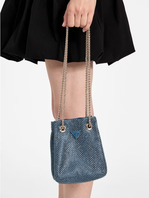 Guess slate blue zalina mini pouch rp935075