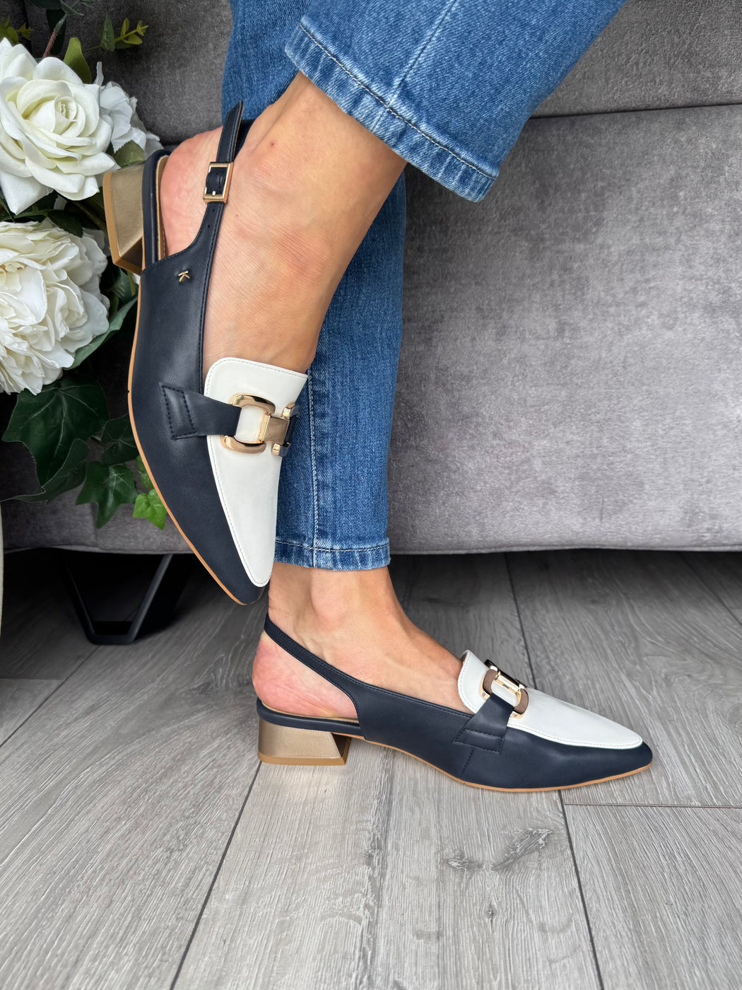 Garford sapphire slingback