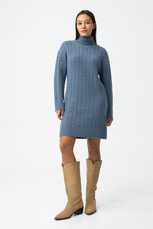 Naomi blue knit jumper dress