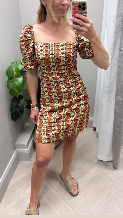 Ck6519 geo cherry dress
