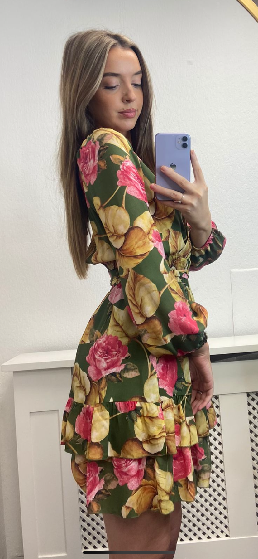 W4RK21WF5K0-P8BW guess belted floral dress