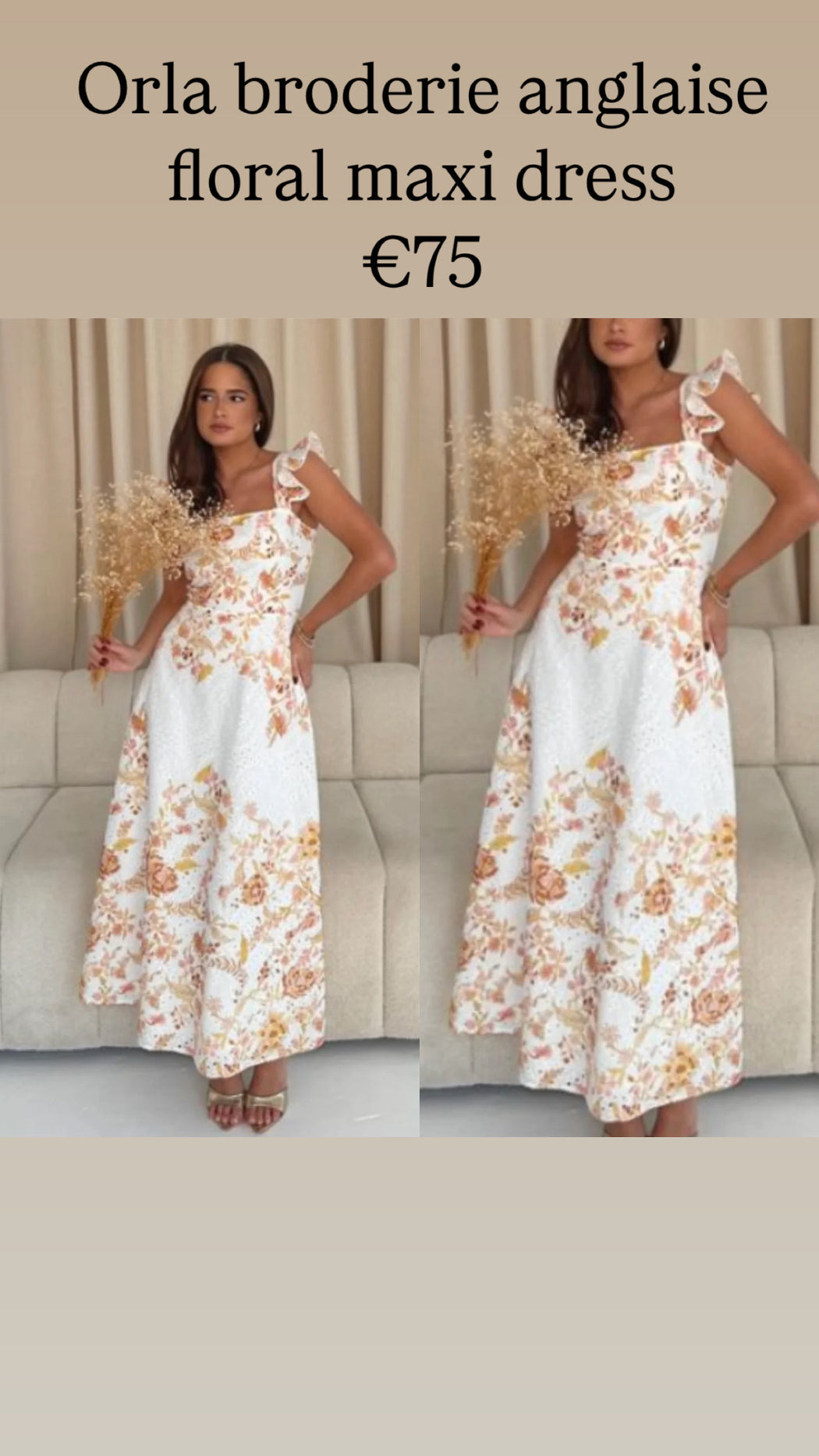 Orla broderie anglaise floral maxi dress
